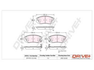 Dr!ve+ DP1010.10.0192 set placute frana,frana disc foto