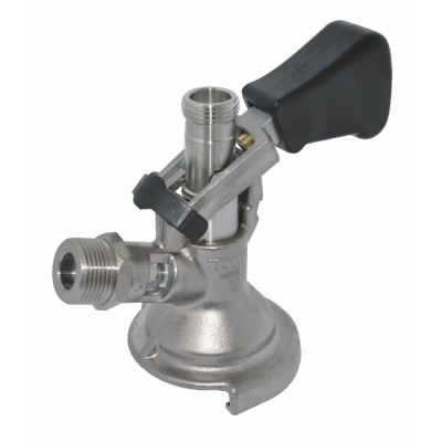 Zapfkopf - Keg Verschluss, Kombi-Fitting, oberer Ausgang (Kelleranstich) foto