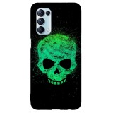 Husa compatibila cu Oppo Find X2 Pro model Neon Skull, Silicon, TPU, Viceversa, Transparent, Carcasa