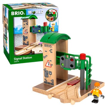 Macaz cu semafor electronic pentru trenulete BRIO, 3+ ani foto