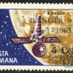 Romania 1965 - COSMOS RANGER 9, timbru cu supratipar MNH, X13