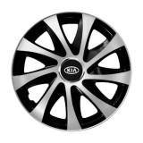 Cumpara ieftin Set 4 capace roti Drift exrta silver&amp;black R16 Compatibil Cu Kia