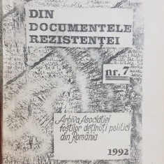 DIN DOCUMENTELE REZISTENTEI NR 7 1992 DETINUTI POLITICI REZISTENTA ANTICOMUNISTA