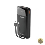 Baterie Externa Dudao K15Pro 20000mAh 22.5W QC + PD 1 x Lightning - 1 x USB-A - 2 x USB-C Neagra