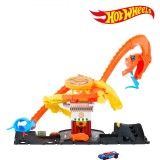 Set Pista Jucărie, Mattel, Hot Wheels City, Atacul șarpelui, Include Mașină, Multicolor, V&acirc;rstă Recomandată 3+ Ani