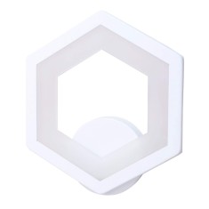 Aplica LED, 12W, hexagon, lumina rece, IP20