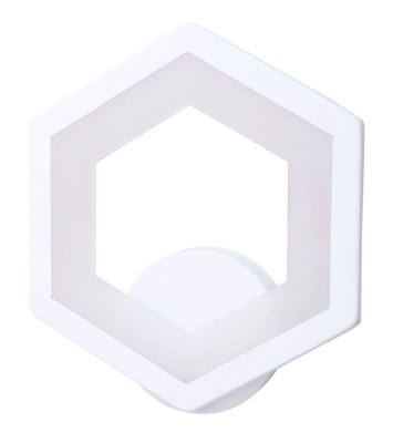 Aplica LED, 12W, hexagon, lumina rece, IP20 foto