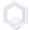 Aplica LED, 12W, hexagon, lumina rece, IP20