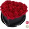 Aranjament floral Relaxdays cu trandafiri in forma de inima, cutie neagra - RESIGILAT