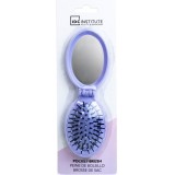 Perie pliabila cu oglinda pastel IDC Institute 18301RB, mov