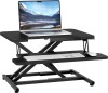 Masa ajustabila de birou Sit-Stand 40x55 cm, lucru in picioare sau sezut, inaltime reglabila 13-39 cm, suport smartphone, cadru forma X, Alb - CN