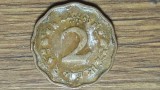 Pakistan -moneda de colectie raruta - 2 paisa 1966 dantelata - varianta rara din bronz
