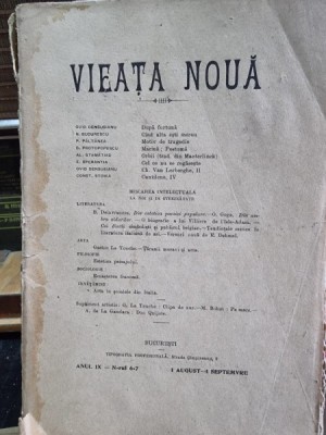 Revista Vieata Noua Nr. 6-7 August septembrie an IX foto