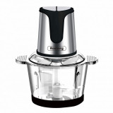 Tocator Rosberg R51111E, 500W, 3 litri, bol sticla, 2 viteze, Inox / Negru