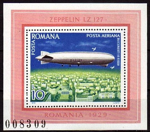 C1908 - Romania 1978 - Bloc Dirijabile neuzat,perfecta stare