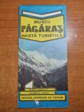 Harta turistica muntii fagaras - din anul 1981 - dimensiuni 65/47 cm