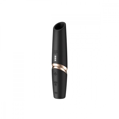 Vibrator Perfect Kiss, 30 Programe Suctiune, USB, Negru, 14.5 cm foto