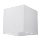 Lampă De Perete Quad Albă Din Aluminiu, 1 Bec Pătrat Modern De Interior.