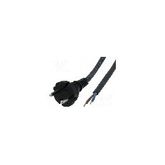 Cablu alimentare AC, 3m, 2 fire, culoare negru, cabluri, CEE 7/17 (C) mufa, JONEX - S8RR-2/07/3BK