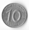 Moneda 10 pfennig 1953 E - DDR, cotatii ridicate!!!, Europa, Aluminiu