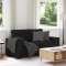 Gossi canapea cu 2 locuri, neagra, 120 cm, material textil