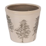 Cumpara ieftin Ghiveci flori ceramica bej verde Braduti 15x14 cm