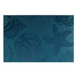 Suport farfurii cu model perforat, scoici și stele de mare, 45x30 cm, albastru/gri, CMCLASS