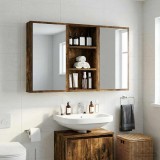 vidaXL Dulap de perete pentru baie Stejar Afumat 30 x 10 x 60,5 cm 889323