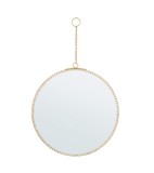 Oglinda perete rama metal auriu Lacey &Oslash;20 cm