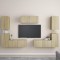 vidaXL Set de dulapuri TV, 7 piese, stejar sonoma, lemn prelucrat