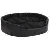 Pat pentru caini, negru, 99x89x21 cm, plus/piele ecologica