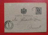 CARTE POSTALA ( 1890 ) - CIRCULATA CONSTANTA - BUCURESTI ( 1893 )