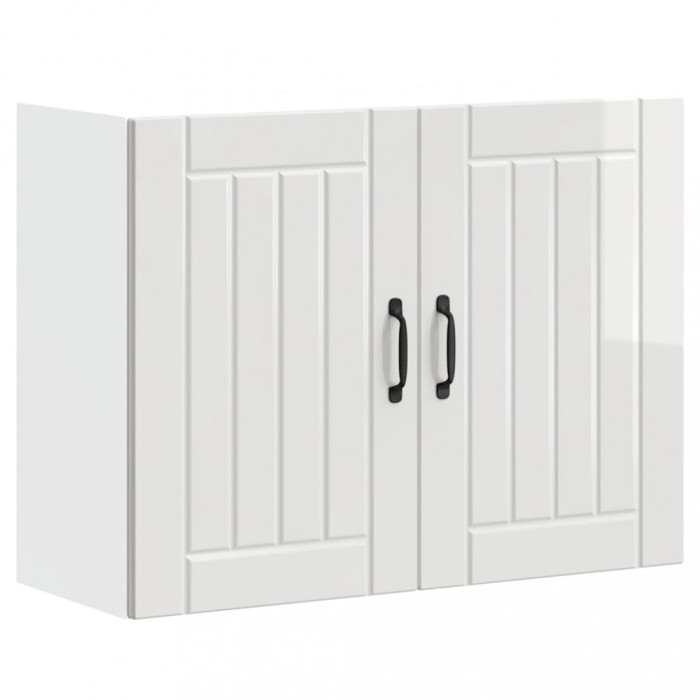 vidaXL Dulap de bucatarie &quot;Lucca&quot; din lemn prelucrat alb lucios 853829