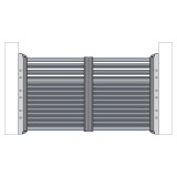 Cumpara ieftin Aproape nou: Set porti auto batante din aluminiu PNI MAB3000 cu doua foi de 1.5m si