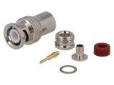 Mufă BNC tată 50&Omega; RG58 Clamp Crimpat PTFE