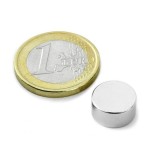 Magnet neodim disc &Oslash;12&amp;#215;6 mm, putere 4,1 kg, N45