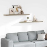 vidaXL Rafturi perete suspendate, 2 buc., stejar, 120x23,5x3,8 cm, MDF 323884