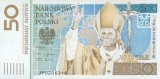 POLONIA 50 ZLOTI / ZLOTYCH 2006 - P - 178 , PAPA IOAN PAUL al II lea , UNC , necirculata , in Folder Bancar + pliant