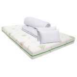 Saltea pat Bedora Relax Aloe + pilota + perne, 160 x 200 cm, cu spuma poliuretanica + memory, fara arcuri