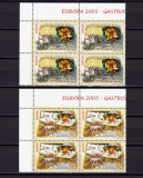 ✅ RO 2005 LP 1683 &quot;Europa 2005- Gastronomie &quot;, serie in bloc de 4 ,MNH, Religie, Nestampilat
