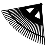 Cumpara ieftin Mini grebla din plastic, fara coada, negru, 27 dinti