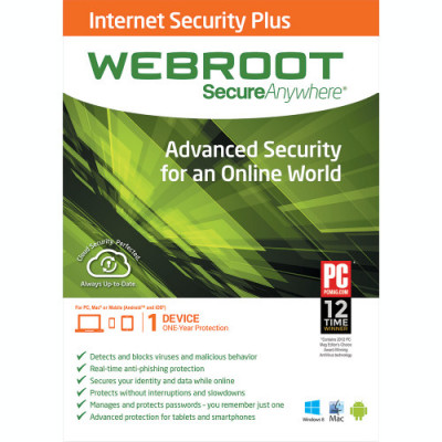 Licenta 2024 pentru Webroot SecureANywhere Internet Security Plus - 1-AN / 1-Dispozitive foto