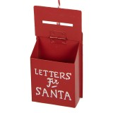 Cumpara ieftin Ornament brad Craciun Cutie Postala metal rosu alb 5x3x8 cm