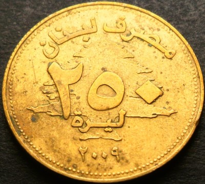 Moneda exotica 250 LIVRE(S) - LIBAN, anul 2009 * cod 1641 foto