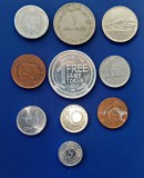 Lot 10 monede straine, romanesti și jetoane, circulate conform foto 26B: Spania Antilele Olandeze Jeton Marvel Niagara Lituania Bosnia Hertegovina