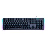 Tastatura gaming mecanica T-Dagger Bermuda neagra iluminare Ice-Blue switch-uri albastre