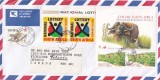 FILATELIE TEMATICA - PLIC AFRICA DE SUD TEMATICA FAUNA ANIMALE AIRMAIL, Stampilat