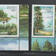 BELARUS 2001 EUROPA CEPT - FAUNA - Parc National Priojat Serie 2 timbre MNH**