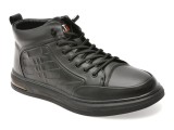 Ghete BITE THE BULLET negre, 66007, din piele naturala