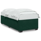 Cumpara ieftin Cadru de pat fara saltea, verde inchis, 80x200 cm, catifea